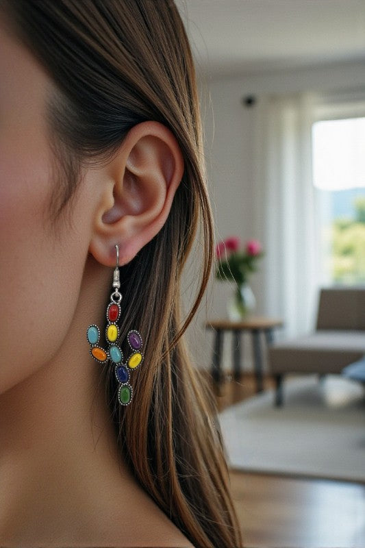 Gem Cactus Dangle Earring