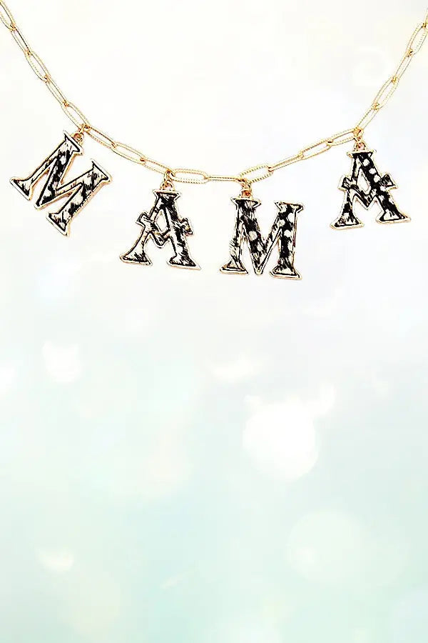 MAMA LETTERS CHARMS DANGLE NECKLACE - SweetShine c.o.c. 