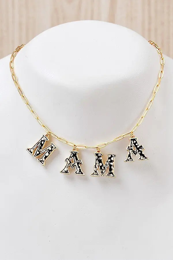 MAMA LETTERS CHARMS DANGLE NECKLACE - SweetShine c.o.c. 