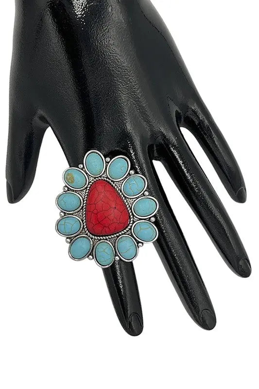 Gemstone Cuff Ring - SweetShine c.o.c. 