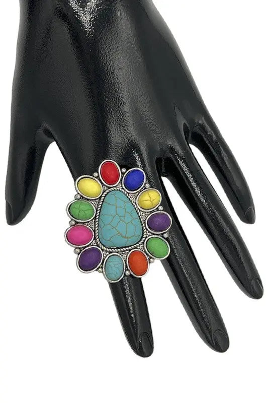 Gemstone Cuff Ring - SweetShine c.o.c. 