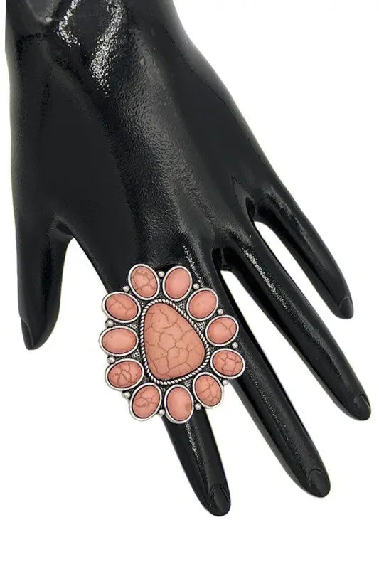 Gemstone Cuff Ring - SweetShine c.o.c. 