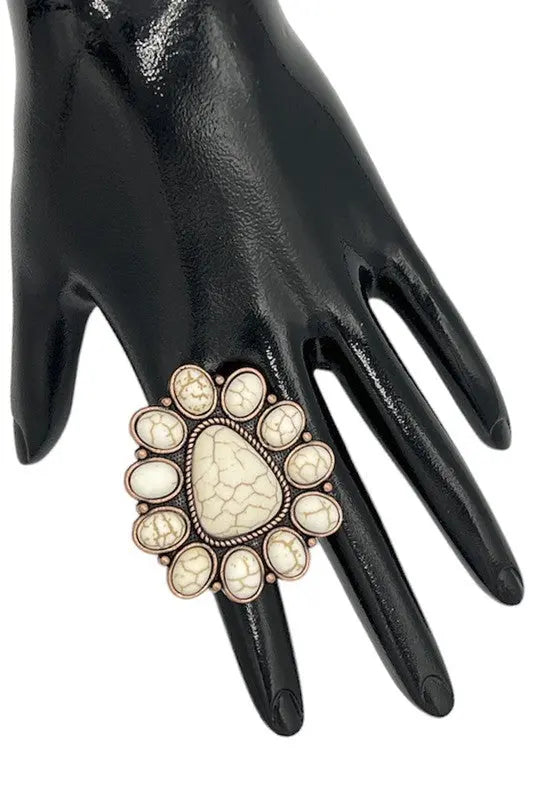 Gemstone Cuff Ring - SweetShine c.o.c. 
