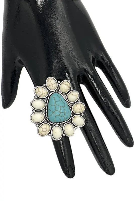 Gemstone Cuff Ring - SweetShine c.o.c. 