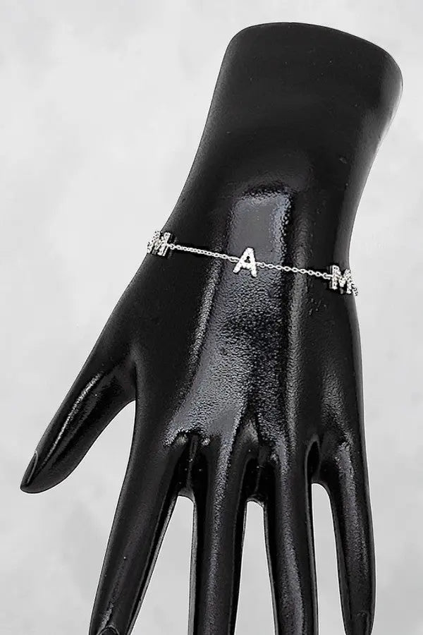 GEM PAVE MAMA LINK BRACELET - SweetShine c.o.c. 