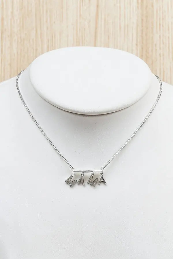 MAMA LETTERS DANGLE PENDANT NECKLACE - SweetShine c.o.c. 
