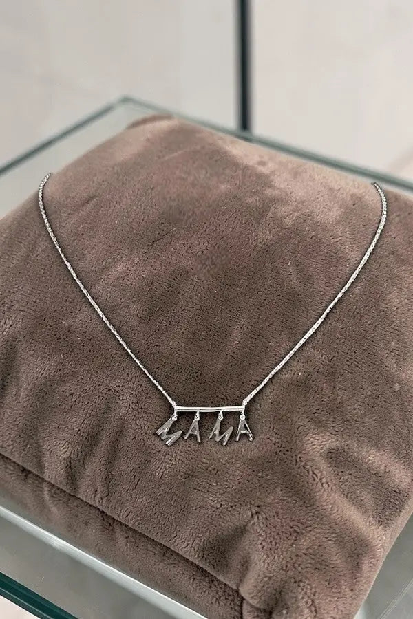 MAMA LETTERS DANGLE PENDANT NECKLACE - SweetShine c.o.c. 