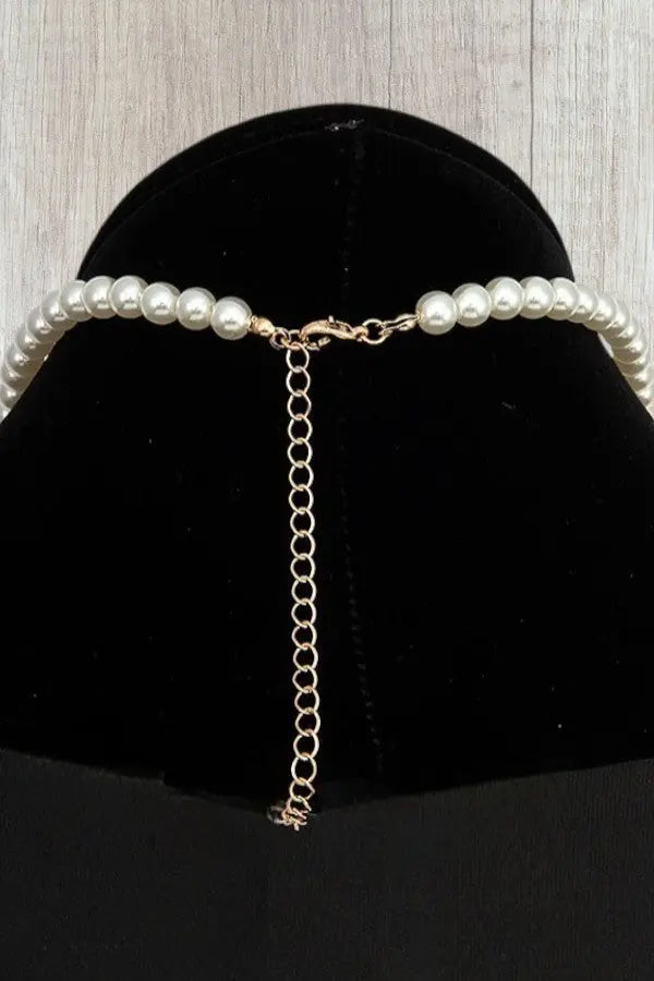 MAMA CUBIC BEAD PEARL LINK NECKLACE - SweetShine c.o.c. 