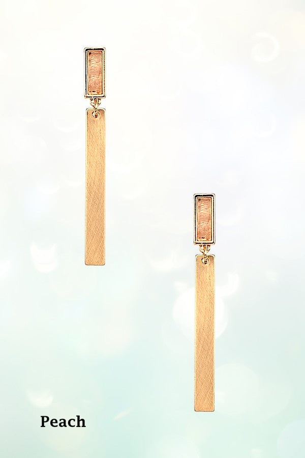 GEM BAR DROP EARRING
