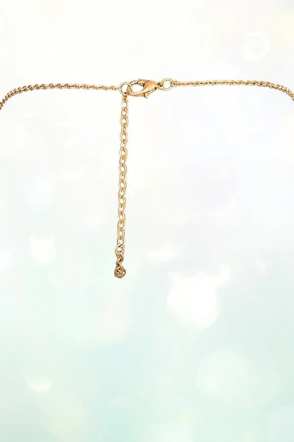 ELOGATED RHINESTONE FRAMED TEARDROP PENDANT NECKLACE - SweetShine c.o.c. 