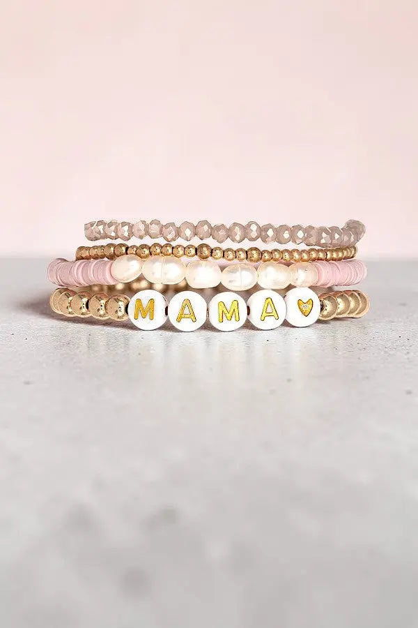 MAMA MULTI BEAD MIX STRETCH BRACELET SET&nbsp; - SweetShine c.o.c. 