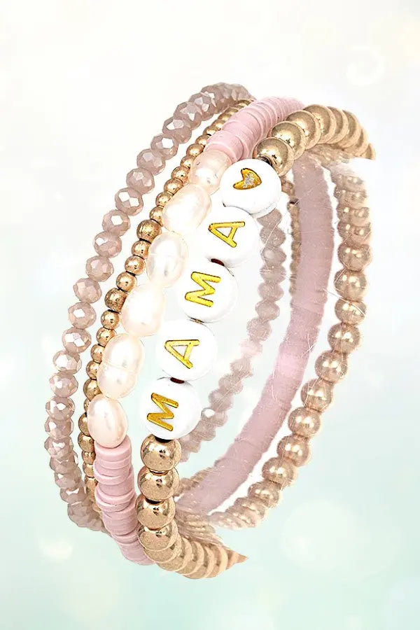 MAMA MULTI BEAD MIX STRETCH BRACELET SET&nbsp; - SweetShine c.o.c. 