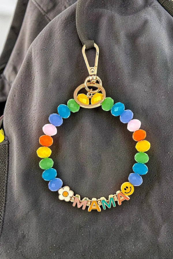 FACETED GLASS BEAD MAMA BRACELET/KEYCHAIN - SweetShine c.o.c. 
