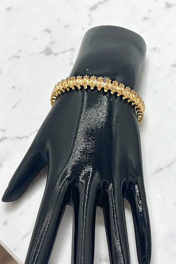 MARQUISE CRYSTAL GEM LINK FLEX BRACELET - SweetShine c.o.c. 