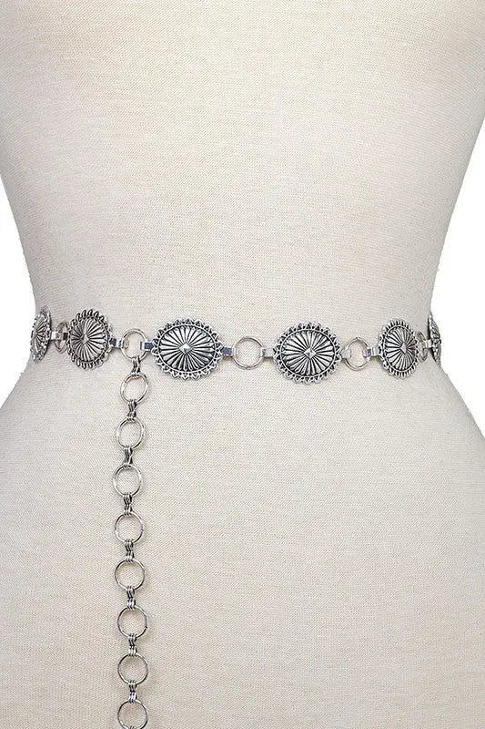 Oval Etched Larger Link Chain Belt - SweetShine c.o.c. 