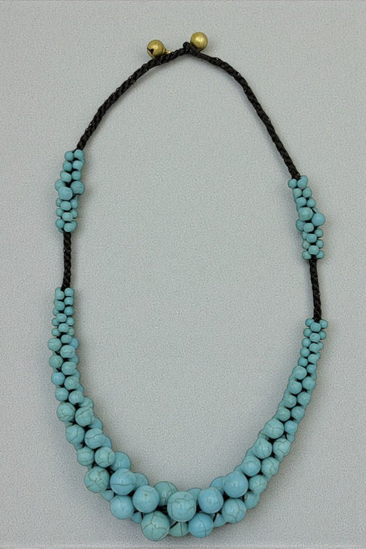 Clsuter Gemstone Bib Necklace