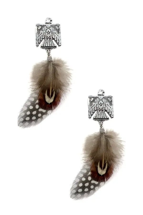 Thunderbird Feather Dangle Earring - SweetShine c.o.c. 