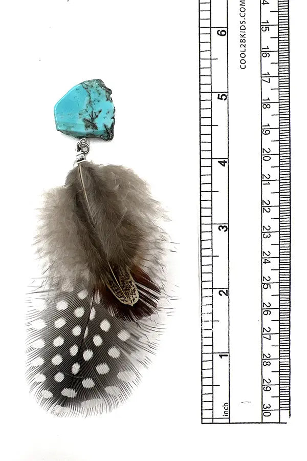 Cracked Gemstone Feather Dangle Earring - SweetShine c.o.c. 