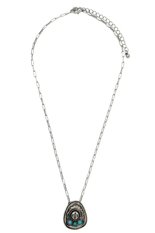 Cowboy Hat Gem Accent Pendant Necklace - SweetShine c.o.c. 