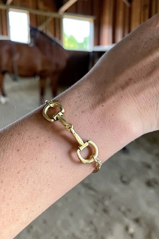 WESTERN SNAFFLE BIT LINK CHAIN BRACELET - SweetShine c.o.c. 