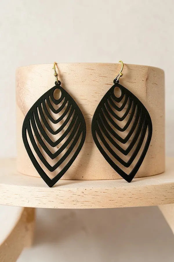 LEAF CUT OUT DROP EARRING - SweetShine c.o.c. 