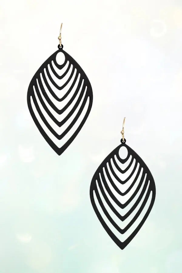 LEAF CUT OUT DROP EARRING - SweetShine c.o.c. 