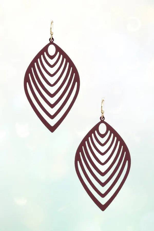 LEAF CUT OUT DROP EARRING - SweetShine c.o.c. 