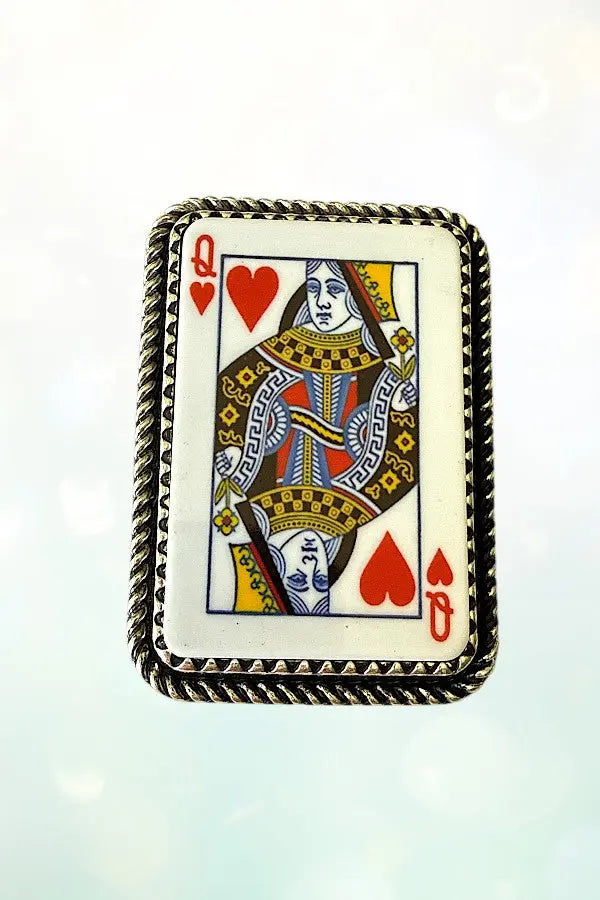 QUEEN OF HEART FRAMED PLAYING CARD POP-UP PHONE GRIP - SweetShine c.o.c. 