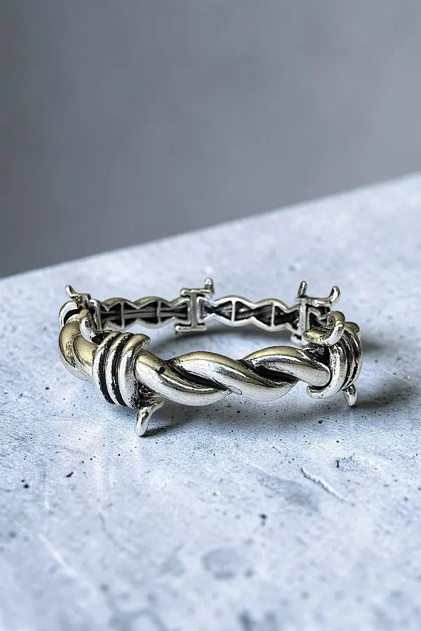WESTERN THEME BARBED WIRE STRETCH BANGLE BRACELET - SweetShine c.o.c. 