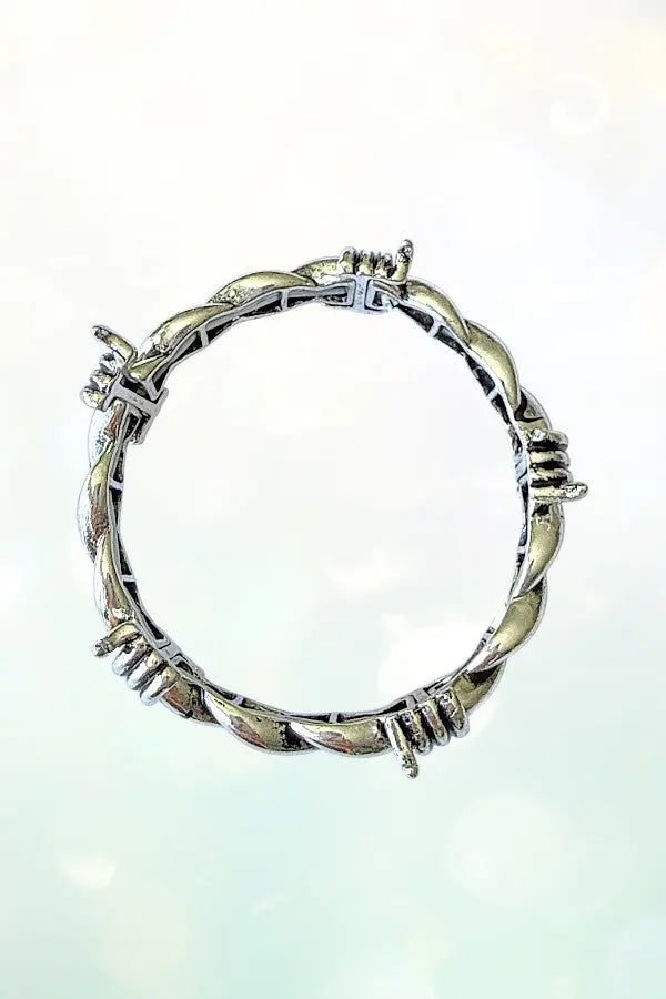 WESTERN THEME BARBED WIRE STRETCH BANGLE BRACELET - SweetShine c.o.c. 