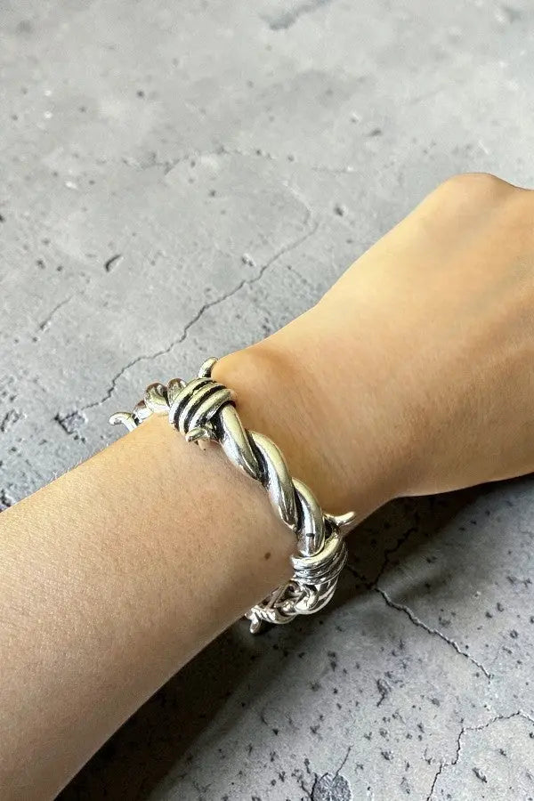 WESTERN THEME BARBED WIRE STRETCH BANGLE BRACELET - SweetShine c.o.c. 