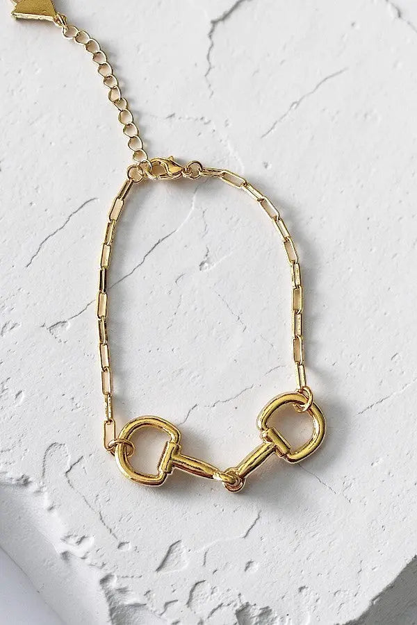 WESTERN SNAFFLE BIT LINK CHAIN BRACELET - SweetShine c.o.c. 