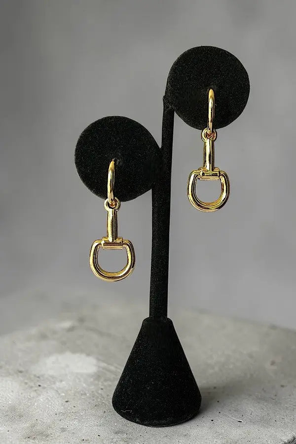 WESTERN SNAFFLE BIT DANGLE SMALL HOOP EARRING - SweetShine c.o.c. 