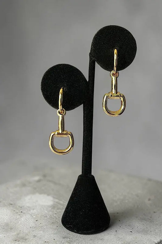 WESTERN SNAFFLE BIT DANGLE SMALL HOOP EARRING - SweetShine c.o.c. 