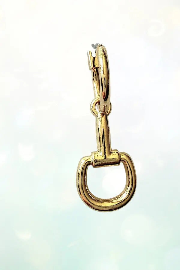 WESTERN SNAFFLE BIT DANGLE SMALL HOOP EARRING - SweetShine c.o.c. 