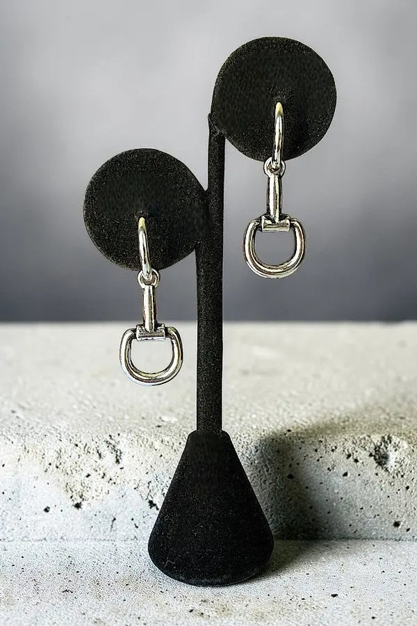 WESTERN SNAFFLE BIT DANGLE SMALL HOOP EARRING - SweetShine c.o.c. 