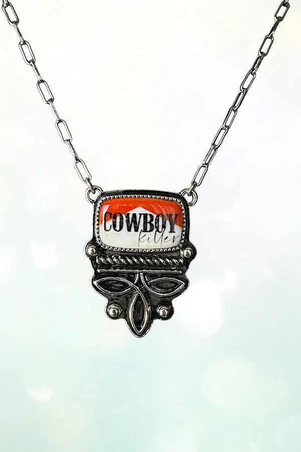 WESTERN COWBOY KILLER BOOT STITCH PENDANT CHAIN NECKLACE - SweetShine c.o.c. 