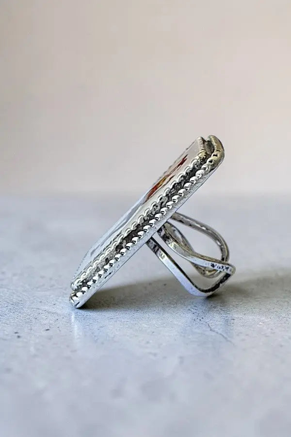 WESTERN VINTAGE LOOK JOKER CARD STATEMENT CUFF RING - SweetShine c.o.c. 