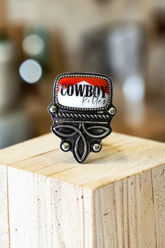 WESTERN VINTAGE LOOK COWBOY KILLER BOOT STITCH CUFF RING - SweetShine c.o.c. 