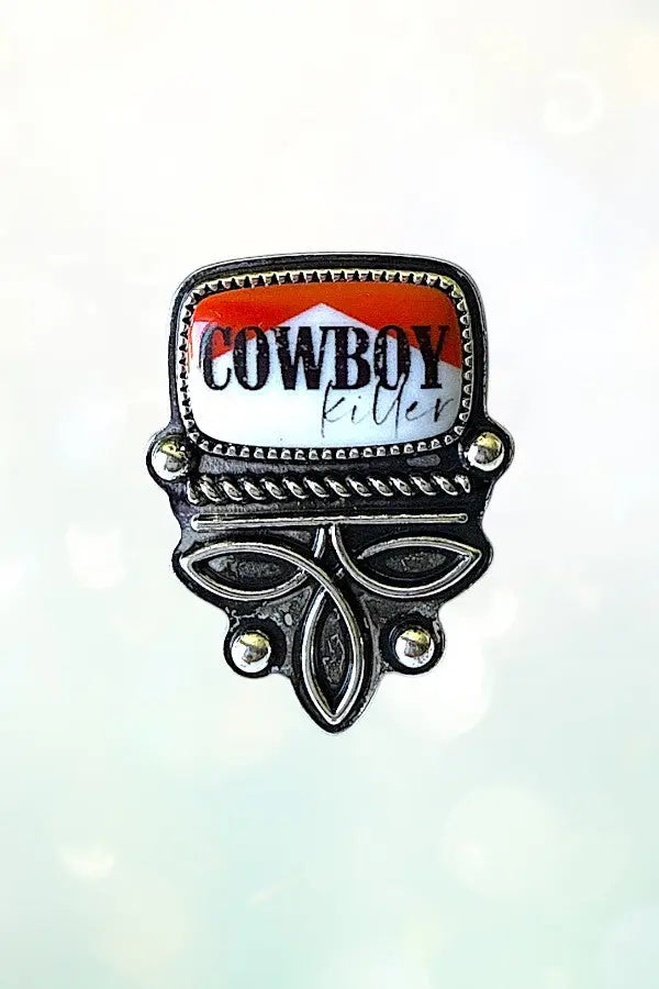 WESTERN VINTAGE LOOK COWBOY KILLER BOOT STITCH CUFF RING - SweetShine c.o.c. 