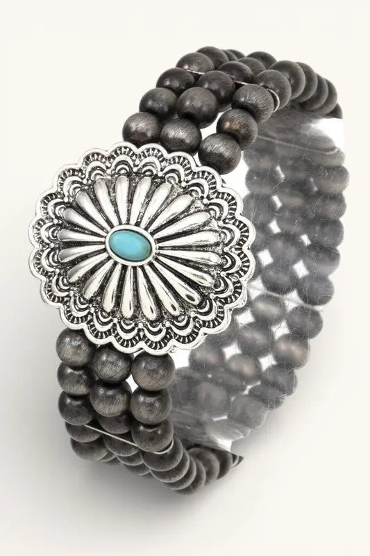 OVAL DETAIL ORNATE BEAD BRACELET - SweetShine c.o.c. 