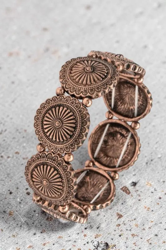 ROUND CONCHO LINK BRACELET - SweetShine c.o.c. 