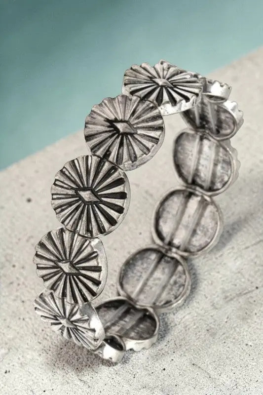 ROUND DETAIL LINK STRETCH BRACELET - SweetShine c.o.c. 